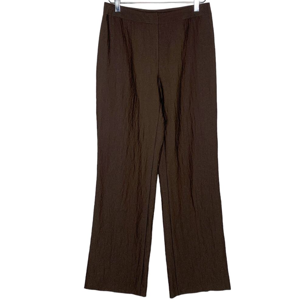 Lafayette 148 New York 6 Womens Brown Wide Leg Trousers Classic Office Corpcore
